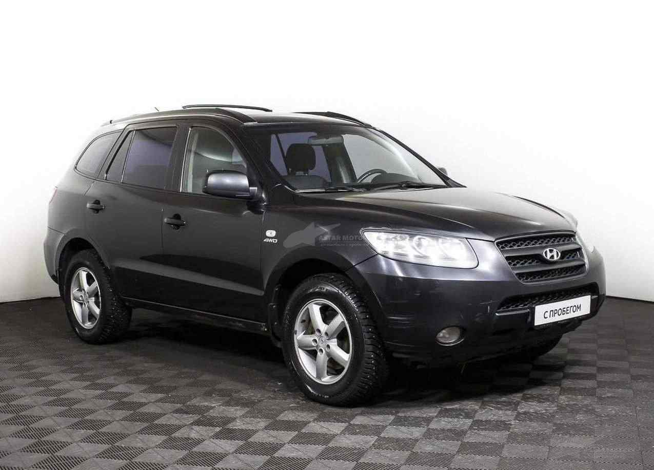 Отзыв санта фе 2008. Hyundai Santa Fe 2006 темно серый. Санта Фе 2009 черная. Hyundai Santa Fe 2 чёрные диски фото.